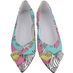 Lines Line Art Pastel Abstract Multicoloured Surfaces Art Women s Bow Heels