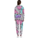 Lines Line Art Pastel Abstract Multicoloured Surfaces Art Cropped Zip Up Lounge Set View2