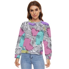 Lines Line Art Pastel Abstract Multicoloured Surfaces Art Women s Long Sleeve Raglan T-shirt