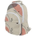 Pattern Line Art Texture Minimalist Design Rounded Multi Pocket Backpack View1