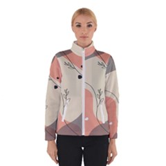 Pattern Line Art Texture Minimalist Design Women s Bomber Jacket