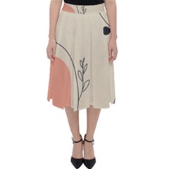 Pattern Line Art Texture Minimalist Design Classic Midi Skirt