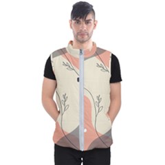 Pattern Line Art Texture Minimalist Design Men s Puffer Vest