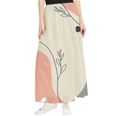 Pattern Line Art Texture Minimalist Design Maxi Chiffon Skirt by Maspions