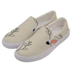 Pattern Line Art Texture Minimalist Design Men s Canvas Slip Ons