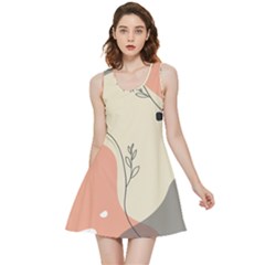 Pattern Line Art Texture Minimalist Design Inside Out Reversible Sleeveless Dress by Maspions