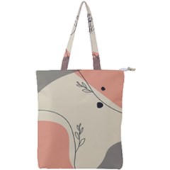 Pattern Line Art Texture Minimalist Design Double Zip Up Tote Bag