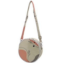 Pattern Line Art Texture Minimalist Design Crossbody Circle Bag