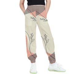 Pattern Line Art Texture Minimalist Design Kids  Joggers by Maspions