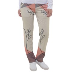 Pattern Line Art Texture Minimalist Design Women s Casual Pants