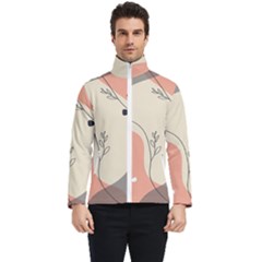 Pattern Line Art Texture Minimalist Design Men s Bomber Jacket