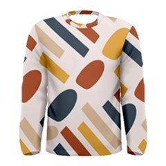 Boho Bohemian Style Design Minimalist Aesthetic Pattern Art Shapes Lines Men s Long Sleeve T-shirt