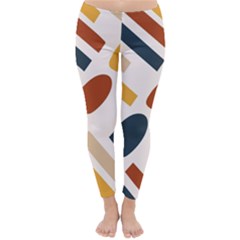 Boho Bohemian Style Design Minimalist Aesthetic Pattern Art Shapes Lines Classic Winter Leggings