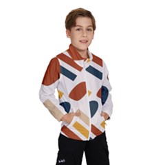 Boho Bohemian Style Design Minimalist Aesthetic Pattern Art Shapes Lines Kids  Windbreaker