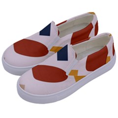 Boho Bohemian Style Design Minimalist Aesthetic Pattern Art Shapes Lines Kids  Canvas Slip Ons by Maspions