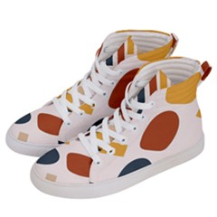 Boho Bohemian Style Design Minimalist Aesthetic Pattern Art Shapes Lines Men s Hi-top Skate Sneakers