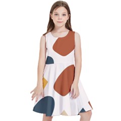 Boho Bohemian Style Design Minimalist Aesthetic Pattern Art Shapes Lines Kids  Skater Dress