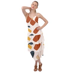 Boho Bohemian Style Design Minimalist Aesthetic Pattern Art Shapes Lines Layered Bottom Dress