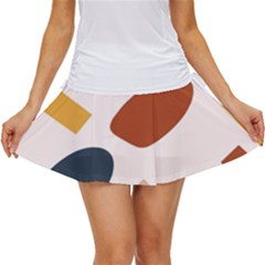 Boho Bohemian Style Design Minimalist Aesthetic Pattern Art Shapes Lines Women s Skort by Maspions