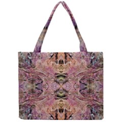 Pink On Brown Mini Tote Bag by kaleidomarblingart