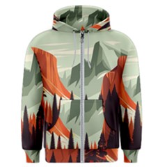 Mountain Travel Canyon Nature Tree Wood Men s Zipper Hoodie