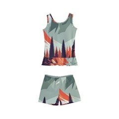 Mountain Travel Canyon Nature Tree Wood Kids  Boyleg Swimsuit