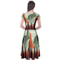 Mountain Travel Canyon Nature Tree Wood Cap Sleeve Wrap Front Dress View2