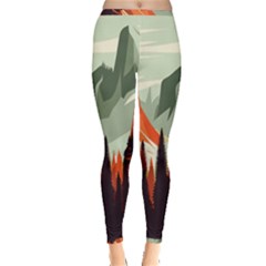 Mountain Travel Canyon Nature Tree Wood Inside Out Leggings