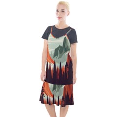 Mountain Travel Canyon Nature Tree Wood Camis Fishtail Dress by Maspions