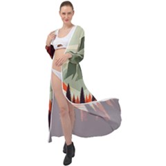 Mountain Travel Canyon Nature Tree Wood Maxi Chiffon Beach Wrap