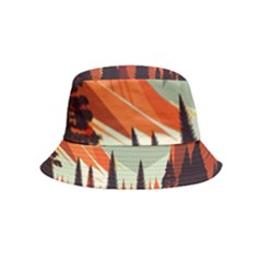 Mountain Travel Canyon Nature Tree Wood Bucket Hat (kids) by Maspions