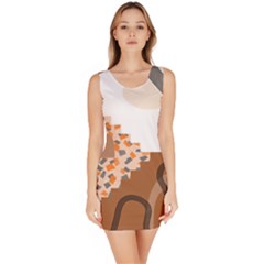 Bohemian Digital Minimalist Boho Style Geometric Abstract Art Bodycon Dress