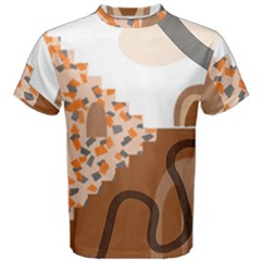 Bohemian Digital Minimalist Boho Style Geometric Abstract Art Men s Cotton T-shirt