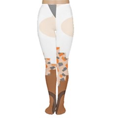 Bohemian Digital Minimalist Boho Style Geometric Abstract Art Tights