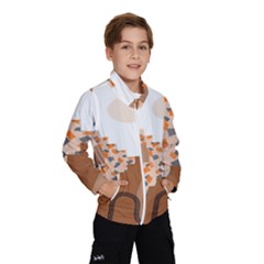 Bohemian Digital Minimalist Boho Style Geometric Abstract Art Kids  Windbreaker