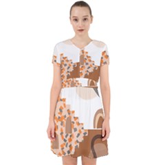 Bohemian Digital Minimalist Boho Style Geometric Abstract Art Adorable In Chiffon Dress