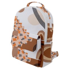 Bohemian Digital Minimalist Boho Style Geometric Abstract Art Flap Pocket Backpack (small)