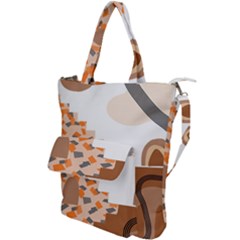 Bohemian Digital Minimalist Boho Style Geometric Abstract Art Shoulder Tote Bag