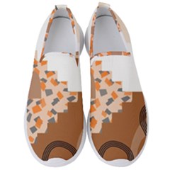 Bohemian Digital Minimalist Boho Style Geometric Abstract Art Men s Slip On Sneakers by Maspions