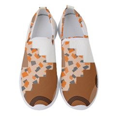 Bohemian Digital Minimalist Boho Style Geometric Abstract Art Women s Slip On Sneakers