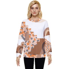 Bohemian Digital Minimalist Boho Style Geometric Abstract Art Hidden Pocket Sweatshirt