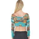 City Painting Town Urban Artwork Long Sleeve Crop Top View2