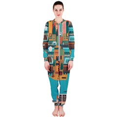 City Painting Town Urban Artwork Onepiece Jumpsuit (ladies)