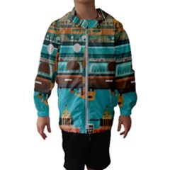 City Painting Town Urban Artwork Kids  Hooded Windbreaker