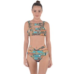 City Painting Town Urban Artwork Bandaged Up Bikini Set 