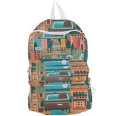 City Painting Town Urban Artwork Foldable Lightweight Backpack