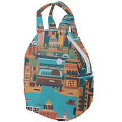 City Painting Town Urban Artwork Travel Backpack