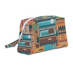 City Painting Town Urban Artwork Wristlet Pouch Bag (medium)