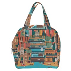 City Painting Town Urban Artwork Boxy Hand Bag