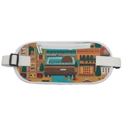 City Painting Town Urban Artwork Rounded Waist Pouch